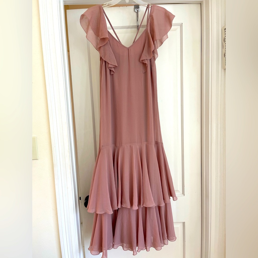 Boho style chiffon type long dress.  Size 2-4
